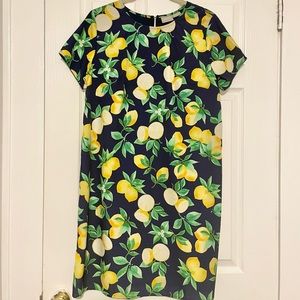 Custom silk lemon dress. Sz 8